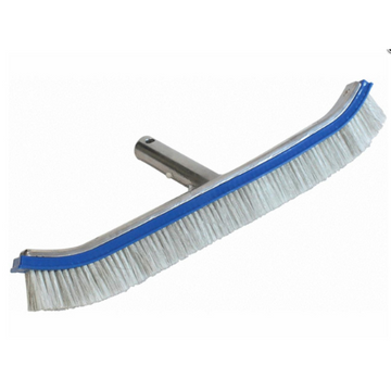 PoolStyle K025CB/MIX/SCP 18" Deluxe Aluminum Back Wall Brush Stainless Steel/Nylon Bristles