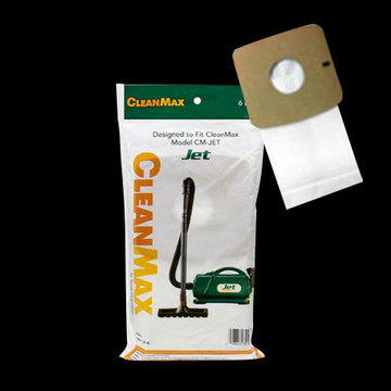 CJP-6 CleanMax OEM Paper Bag Pack of 6 with 1 Charcoal Filter for Jet Canister Vacuum Model CM-JET