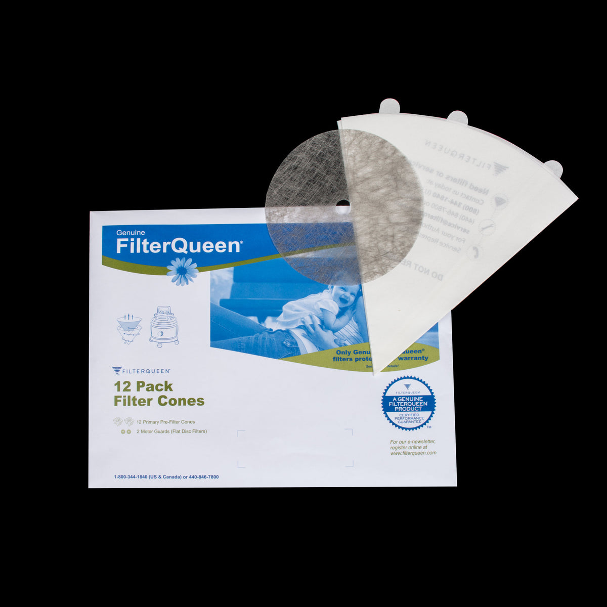 XFQ100 Filter Queen OEM Filter Cone **12 Pack** PureFilters
