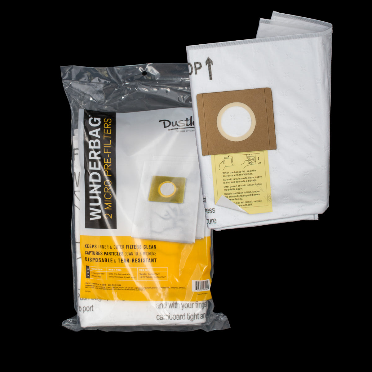 XLA110 Drywall Vacuum Micro Filter Bag OEM 2 Pack 15 Gallon For D1603