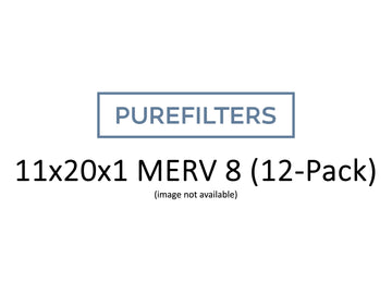 Pleated 11x20x1 Furnace Filters - (12-Pack) - Custom Size MERV 8, MERV 11 and MERV 13