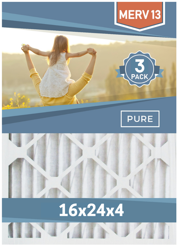 16x24x4 Furnace Filters - (3-Pack) - MERV 13