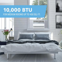 Perfect Aire 10,000 BTU Smart Window Air Conditioner, 115V, 450sqft, R32