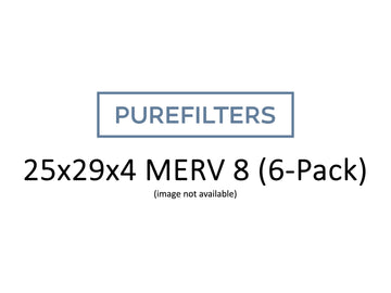 Pleated 25x29x4 Furnace Filters - (6-Pack) - Custom Size MERV 8, MERV 11 and MERV 13