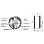 Aldes 99-028 Spring-Loaded Backdraft Damper for 12" Duct - PureFilters.ca
