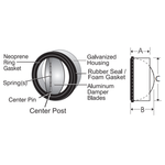 Aldes 99-035 Spring-Loaded Backdraft Damper for 7" Duct - PureFilters.ca
