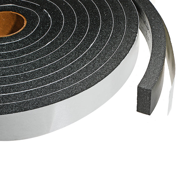 Climaloc Foam Tape, Black, 1/2" x 1" x 15'