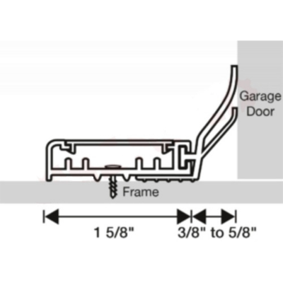 Climaloc Garage Door Triple Seal Vinyl Door Jamb, 10' | PureFilters