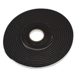 Climaloc Sponge Rubber Tape, Black, 3/16" x 3/8" x 17'