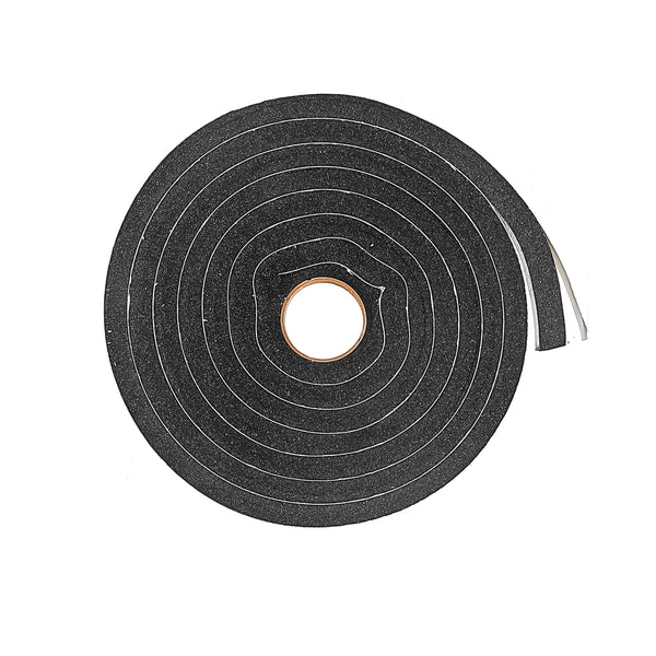 Climaloc Sponge Rubber Tape, Black, 1/2" x 1/2" x 10'