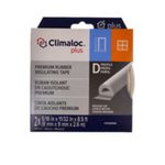 Climaloc Rubber Foam Tape, White, 11/32" x 5/16" x 17'