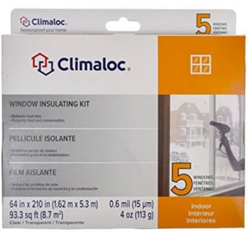 Climaloc Insulating Film, Shrink Window Kit, 64" x 210"