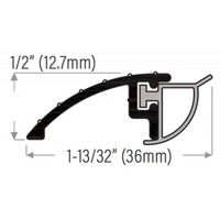 DraftSeal Bumper Threshold, Aluminum, 36"