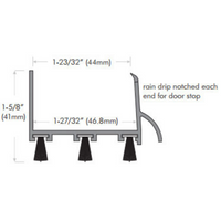 DraftSeal Door Shoe, U-Shape with Pile, White, 36"