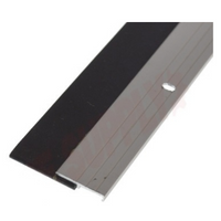 DraftSeal Door Sweep, Aluminum, with Clear Rubber Insert, 36"