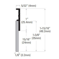 DraftSeal Door Sweep, Aluminum, with Clear Rubber Insert, 36"