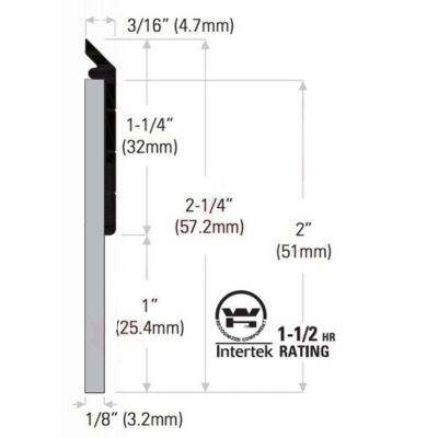 DraftSeal Door Sweep, Aluminum, Rubber Insert, 36"