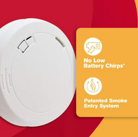 First Alert 10-Year Battery Slim Photoelectric Smoke Alarm