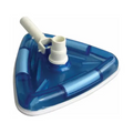 PoolStyle K052CB/SCP1 Deluxe Series Clear Triangular Weighted VL Vac Head with Swivel