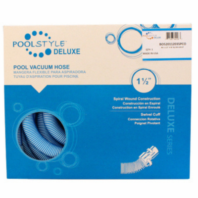 PoolStyle 1.5"x25' Deluxe Series Pool Vacuum Hose With Swivel Cuff