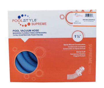 PoolStyle 1.5"x35' Supreme Series Pool Vacuum Hose With Swivel Cuff