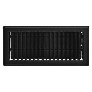 Imperial Louvered Floor Register/Vent Cover, 4" x 10", Matte Black