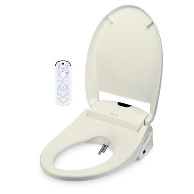 Brondell Swash 1400 Luxury Bidet Toilet Seat with Remote Control Elongated, Biscuit