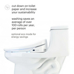 Brondell Swash 1400 Luxury Bidet Toilet Seat with Remote Control Elongated, White