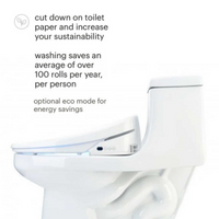 Brondell Swash 1400 Luxury Bidet Toilet Seat with Remote Control Elongated, White