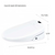 Brondell Swash 1400 Luxury Bidet Toilet Seat with Remote Control Round, White