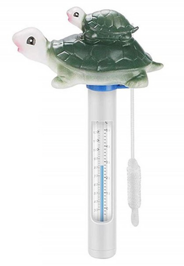 Mother & Baby Turtle Figurine Pool Thermometer