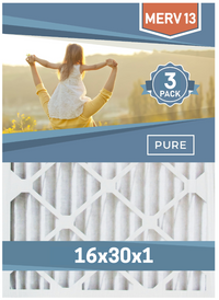 Pleated 16x30x1 Furnace Filters - (3-Pack) - MERV 8, MERV 11 and MERV 13