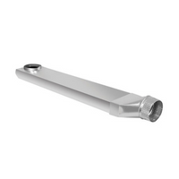 Dundas Jafine Space Saver Aluminum Duct, 90° Inlet x Straight Outlet