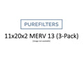Pleated 11x20x2 Furnace Filters - (3-Pack) - MERV 8, MERV 11 and MERV 13