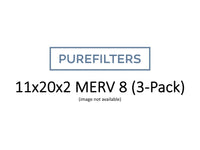 Pleated 11x20x2 Furnace Filters - (3-Pack) - MERV 8, MERV 11 and MERV 13 - PureFilters