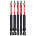 Milwaukee SHOCKWAVE™ 3-1/2" Impact Square Recess #2 Power Bits 5/Pack