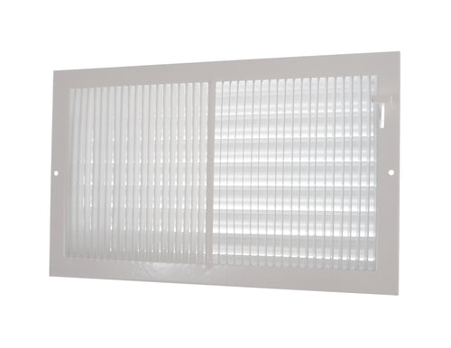 Imperial Two-Way Sidewall Shutter Register/Vent Cover, 14" x 8", White