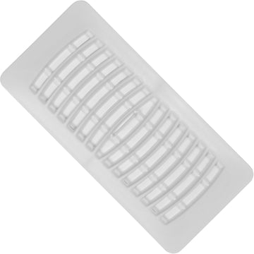 Imperial Louvered Floor Register/Vent Cover, 4" x 10", White