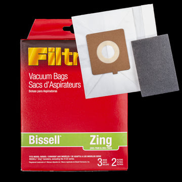 66722 Bissell Zing Bag 3M Filtrete Fits Models Bissell* Zing* Canister Pack of 3 Bags