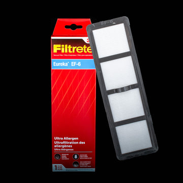 67826 Eureka EF-6 Filter 3M Filtrete Fits Models Eureka* AirSpeed* Bagless (AS1000 Series) and Airspeed* Advanced Bagged System (AS1050 Series) Uprights. Pack of 1 filter