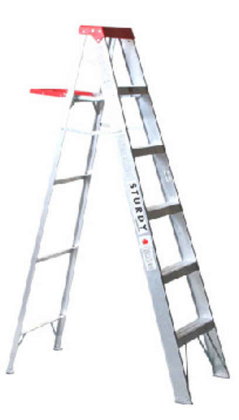 Sturdy Ladder 3' Aluminum Stepladder, Type 2, 225 lbs Rated