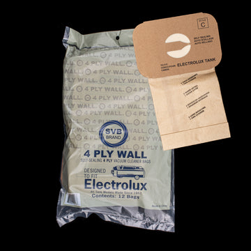 BA10/26 Electrolux Paper Bags 4 Ply, 12 bags per pack, Fits All Canister Models Since 1952