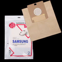 BA20301 Samsung Paper Bag 5500 6013 7713 4010 4127 Canister 5 Pack SVB Standard Quality 2 Ply Also Fits Bissell Digipro and Bissell Power Partner Plus Using original Bag VP-77 - PureFilters