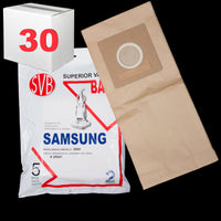 BA20541CS-30 Samsung Paper Bag Brown 5490 5863 Upright 5 Pack SVB Standard Quality 2 Ply Also Fits All Bissell Upright Using Style 7 Or Using Original Bag VP-U100 Case Of 30 - PureFilters
