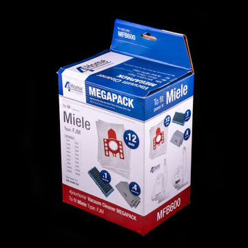 BA2271 Qualtex Microfibre Bag Pack of 12 Type FJM with 1 HEPA Exhaust & 4 Intake Filters for Miele Canister Vacuums
