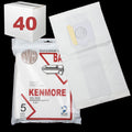 BA261CS-40 Kenmore Paper Bag Type 5055 50403 50558 50557 5 Pack Also Fits Panasonic C5 SVB Whispertone Case of 40