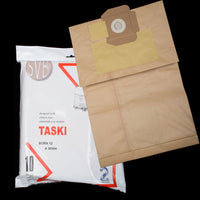 BA38504 Taski Paper Bag Bora 12 With Bag Closer. 2 Ply Best Quality 10 Pack Bag Length 13" - PureFilters