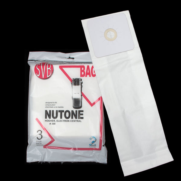 BA390 Nutone Broan Electron SC190 SC300 SC600 Central Powerflite Upright Hoover Paper Bag 3 Pack CX450 - PureFilters