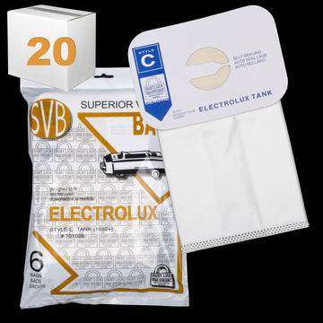 BA701026CS-20 Electrolux Dustlock Bag for All Canister Models Using Type C Bags Since 1952 6 Pack Best Quality Multi Ply Case of 20