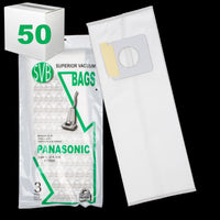 BA70232CS-50 Panasonic Upright Dustlock Bag Type U U U3 U6 3 Pack SVB Best Quality Case of 50 - PureFilters